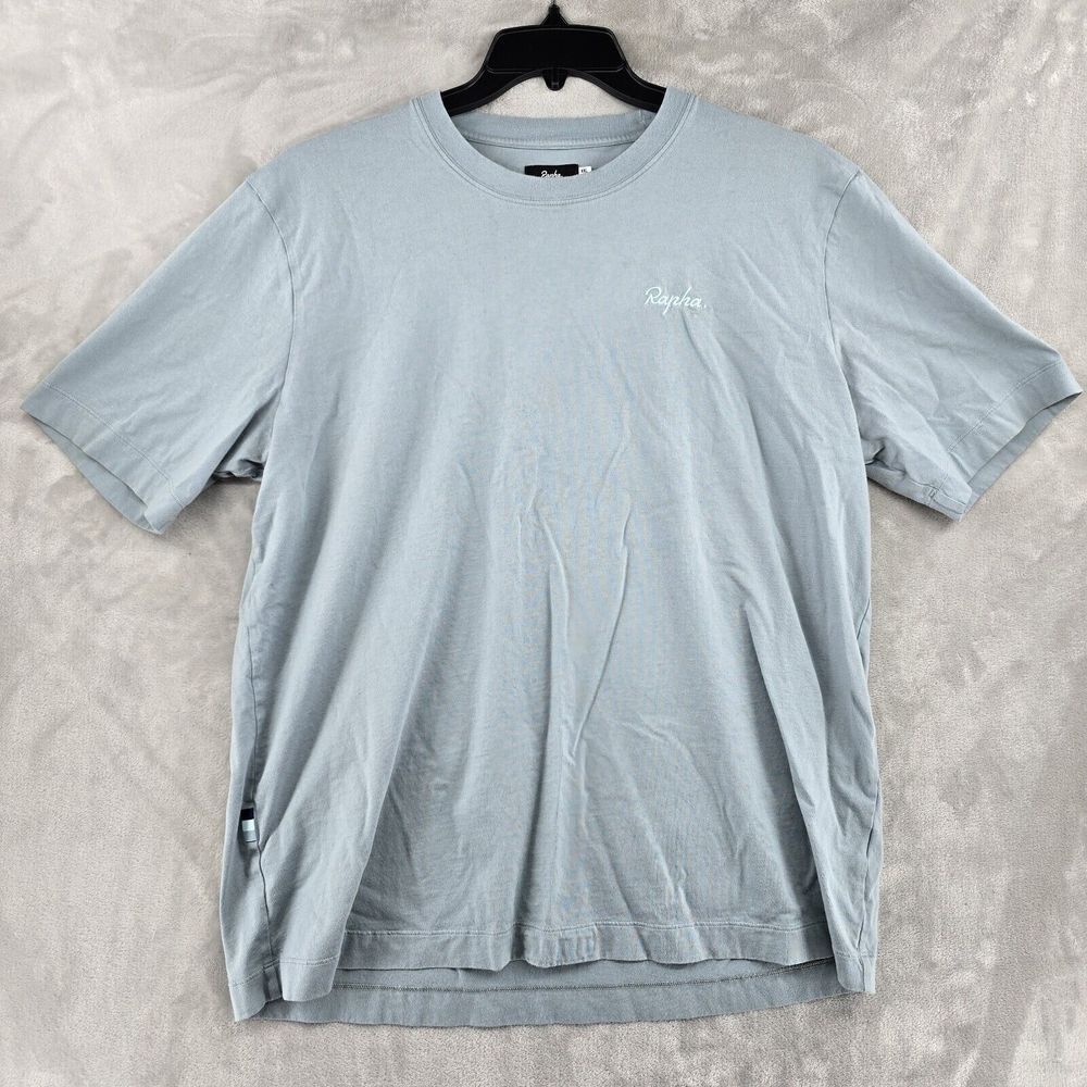 Rapha Mens 2XL Casual Shirt Blue Cotton Short Sleeve